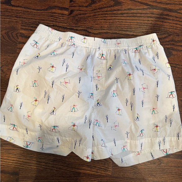 NWOT The Wren Boxer Shorts by Anthropologie in Emily Isabella Skier Print - Picture 3 of 8